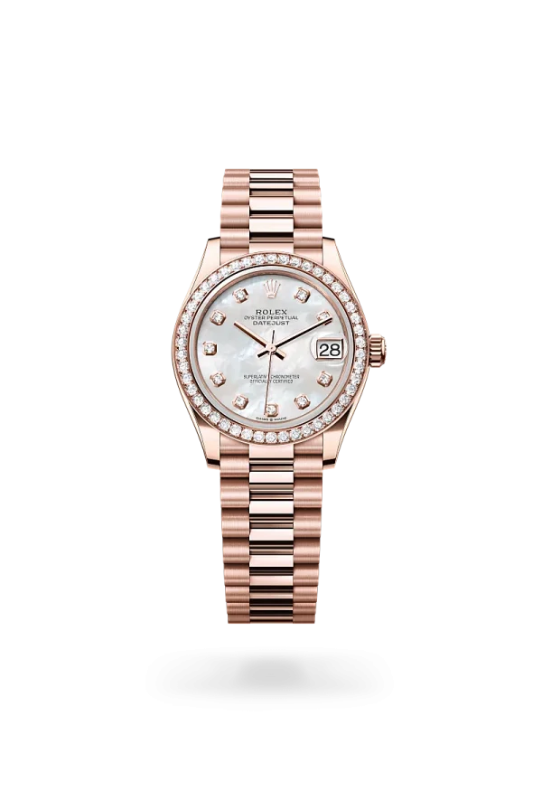 rolex datejust 31 in everose gold and diamonds, m278285rbr-0005-Rolex Boutique Design District