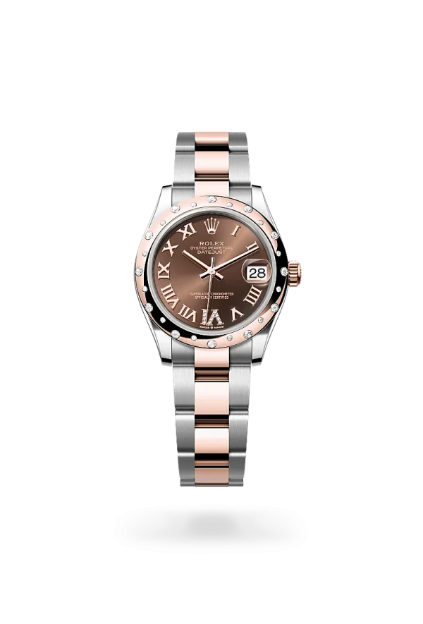 rolex datejust 31 in oystersteel everose gold and diamonds-m278341rbr-0003-Rolex Boutique Design District