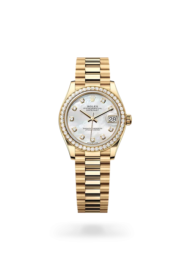 rolex datejust 31 in yellow gold and diamonds, m278288rbr-0006-Rolex Boutique Design District