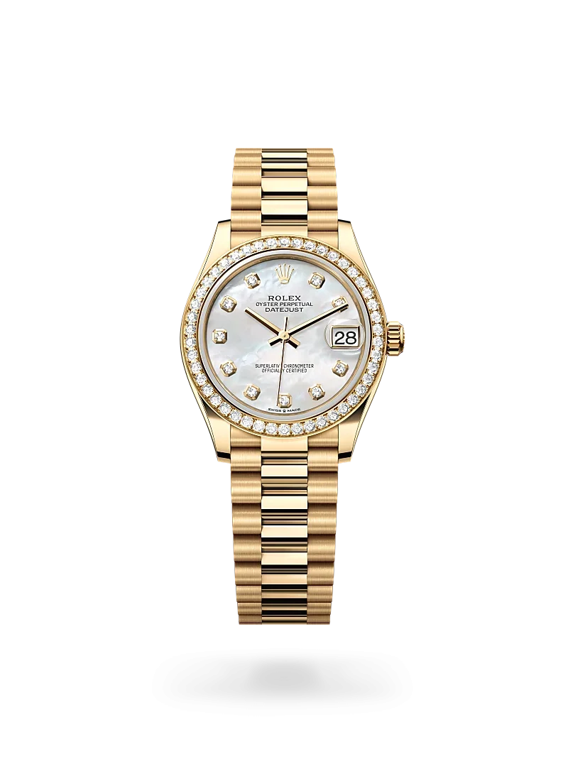 rolex datejust 31 in yellow gold and diamonds, m278288rbr-0006-Rolex Boutique Design District