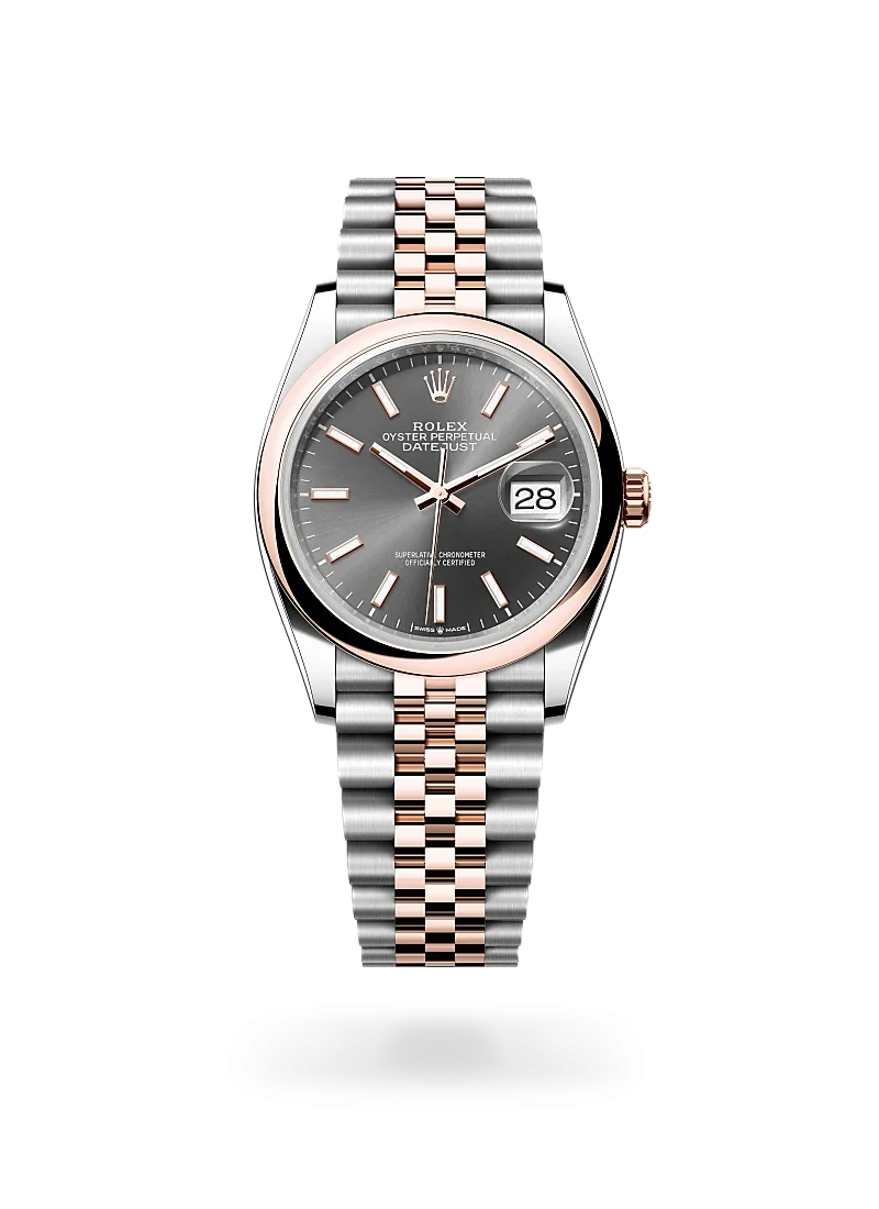 rolex datejust 36 in oystersteel and everose gold, m126201-0013-Rolex Boutique Design District