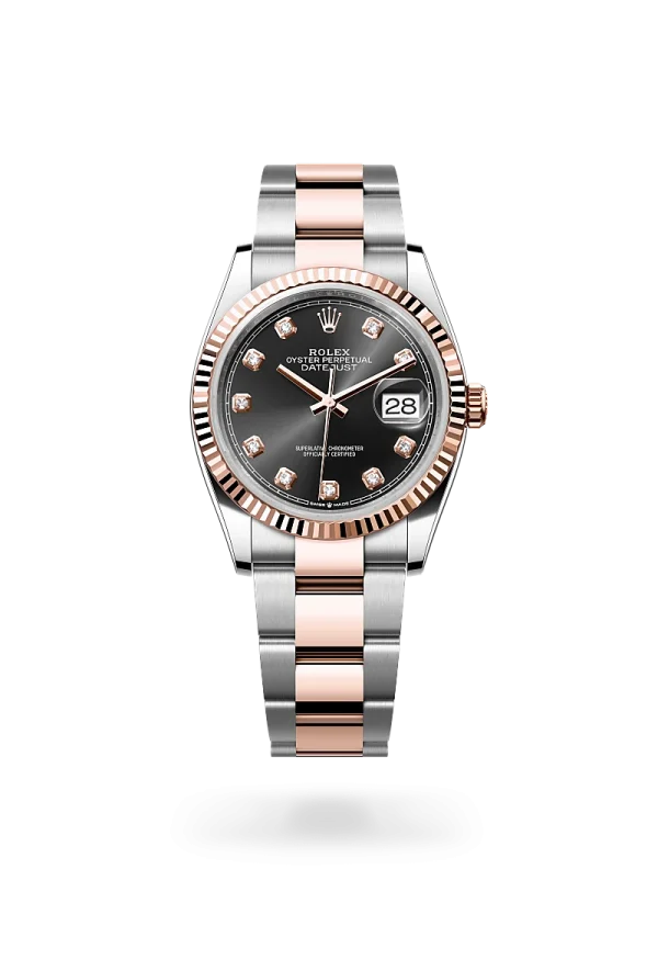 rolex datejust 36 in oystersteel and everose gold, m126231-0020-Rolex Boutique Design District