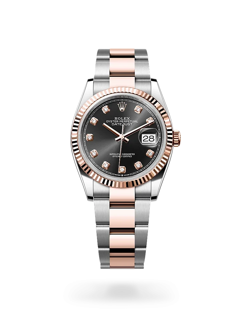 rolex datejust 36 in oystersteel and everose gold, m126231-0020-Rolex Boutique Design District