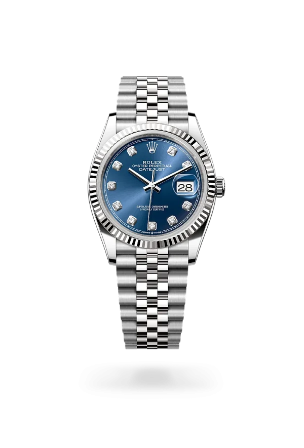 rolex datejust 36 in oystersteel and white gold, m126234-0037-Rolex Boutique Design District