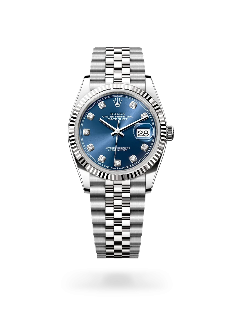 rolex datejust 36 in oystersteel and white gold, m126234-0037-Rolex Boutique Design District