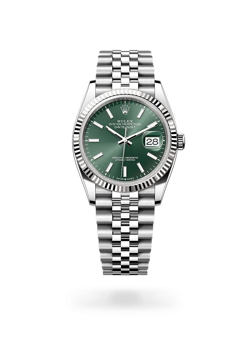 rolex datejust 36 in oystersteel and white gold, m126234-0051-Rolex Boutique Design District