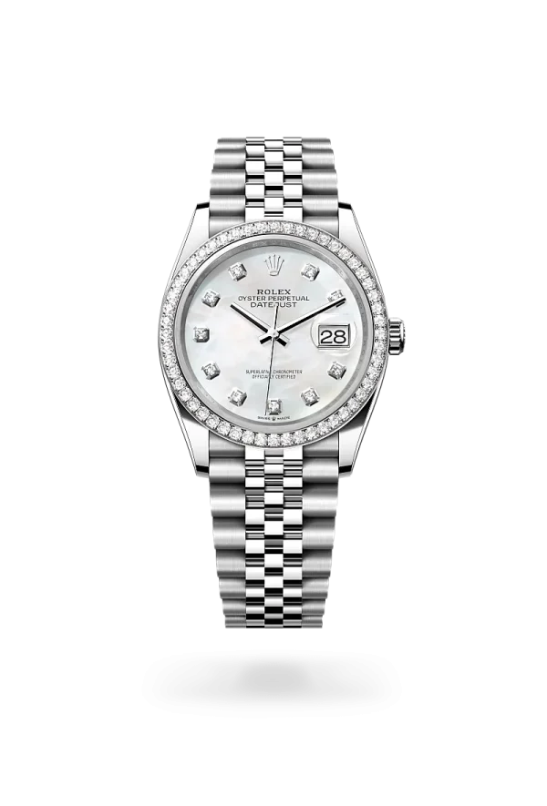 rolex datejust 36 in oystersteel white gold and diamonds,m126284rbr-0011-Rolex Boutique Design District