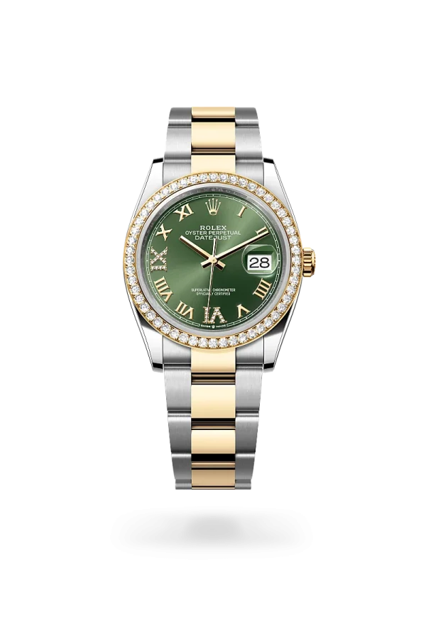 rolex datejust 36 in oystersteel yellow gold and diamonds, m126283rbr-0012-Rolex Boutique Design District