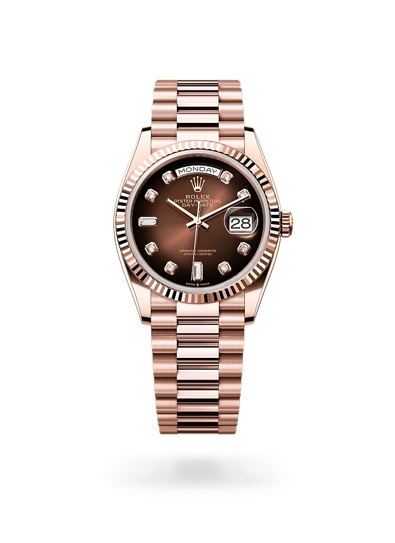 rolex day-date 36 in everose gold, -m128235-0037 - Rolex Boutique Design District