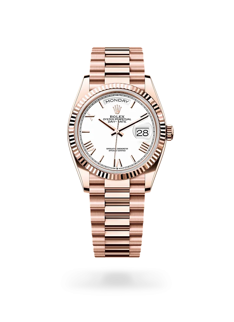 rolex day-date 36 in everose gold, -m128235-0070 - Rolex Boutique Design District