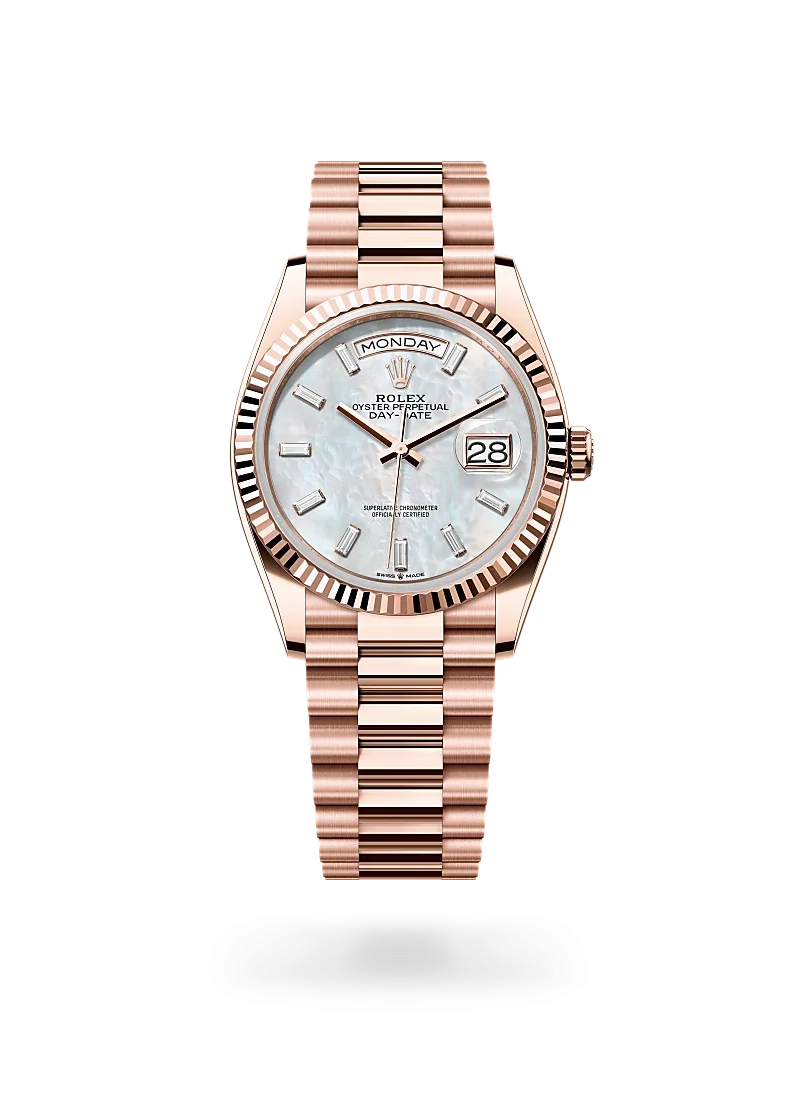 rolex day-date 36 in everose gold, -m128235-0078 - Rolex Boutique Design District