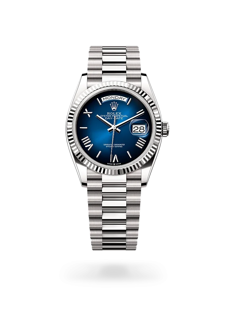 rolex day-date 36 in white gold, -m128239-0063 - Rolex Boutique Design District