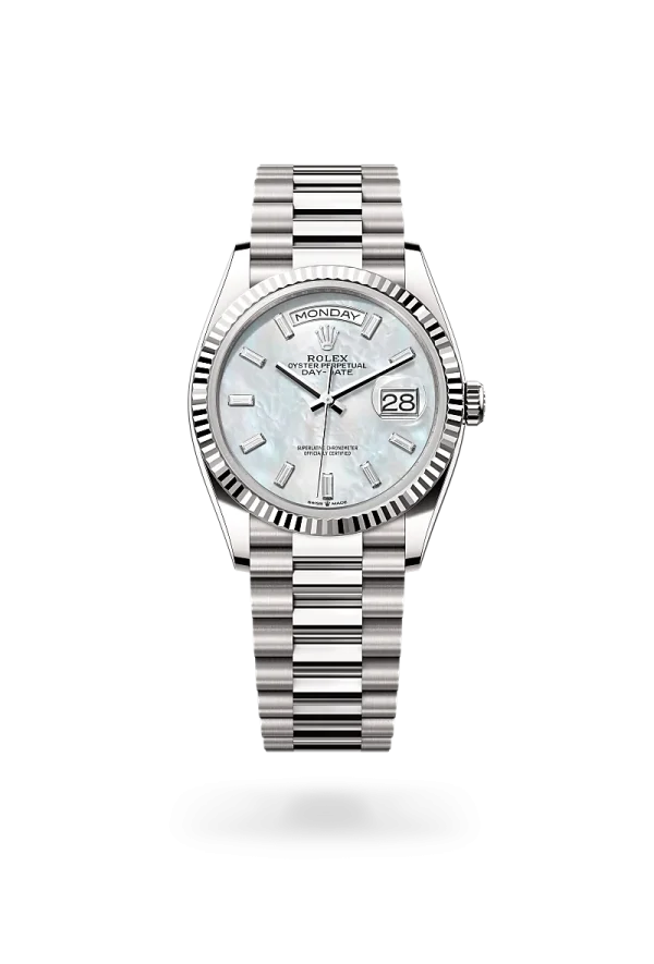 rolex day-date 36 in white gold, -m128239-0065 Rolex Boutique Design District