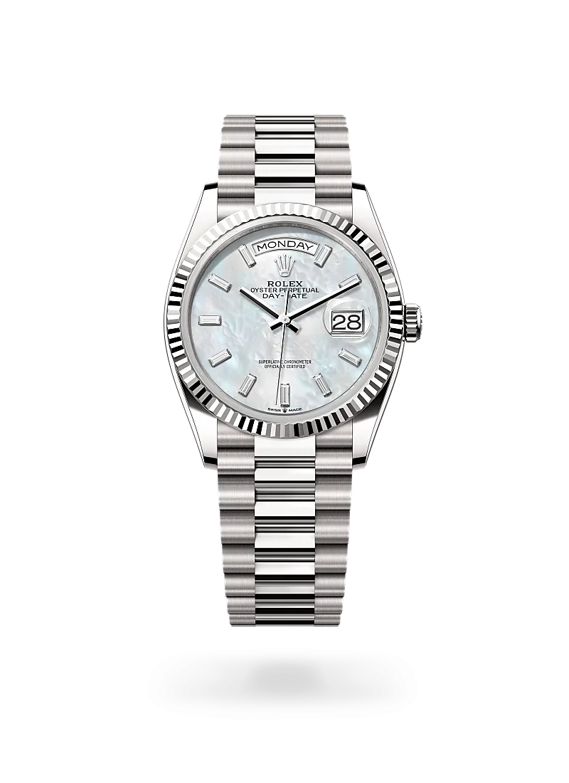 rolex day-date 36 in white gold, -m128239-0065 Rolex Boutique Design District