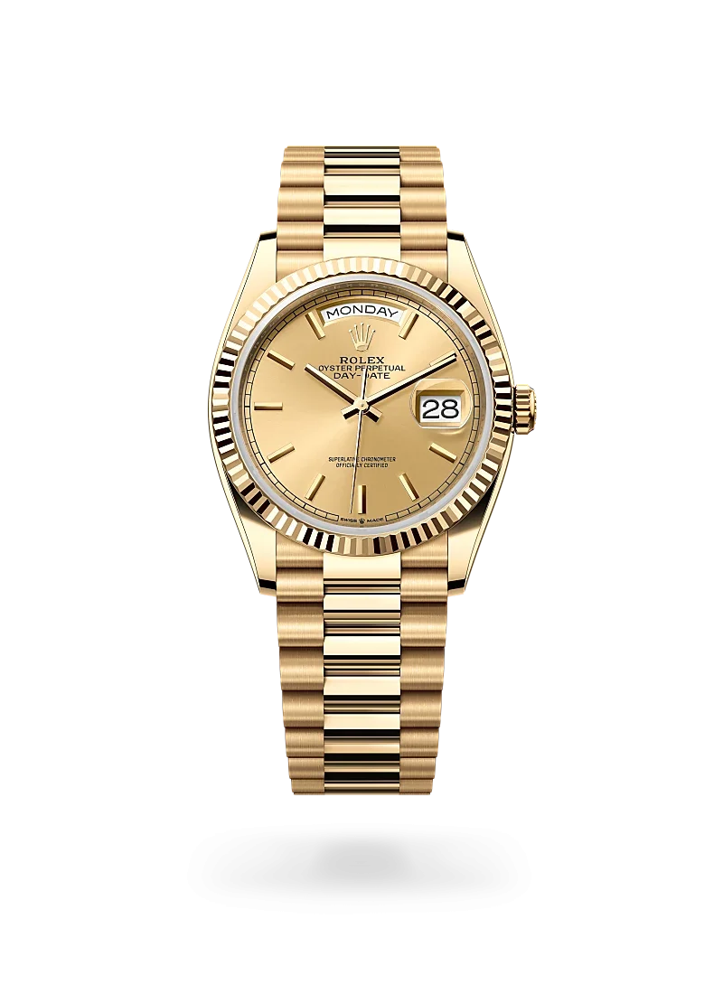 rolex day-date 36 in yellow gold, -m128238-0045 - Rolex Boutique Design District