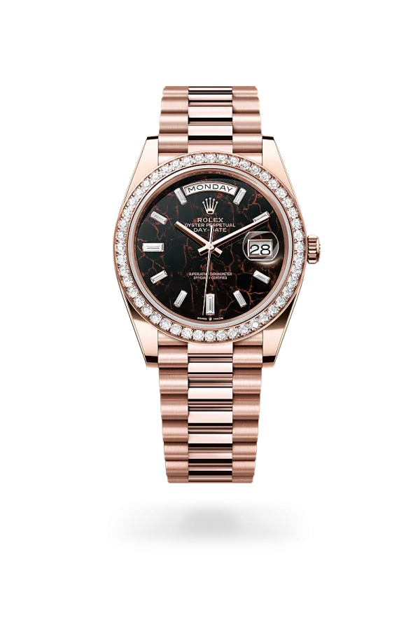 rolex-day-date 40 in everose gold and diamonds, -m228345rbr-0016 - Rolex Boutique Design District