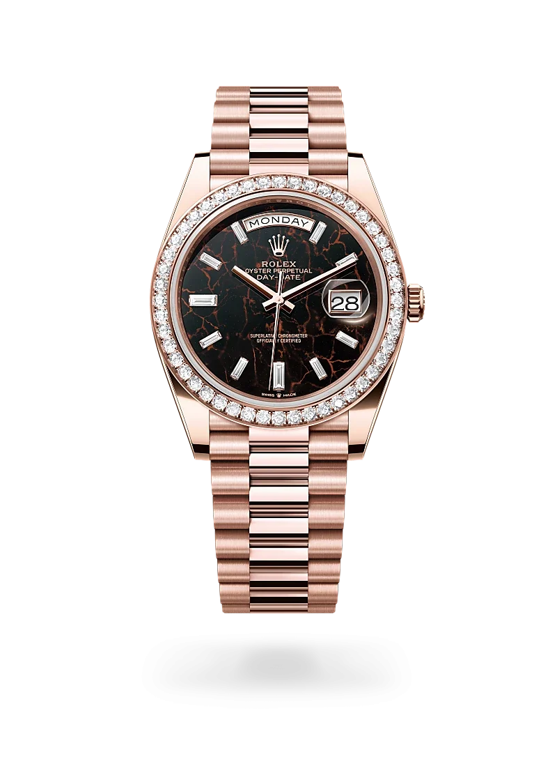 rolex-day-date 40 in everose gold and diamonds, -m228345rbr-0016 - Rolex Boutique Design District