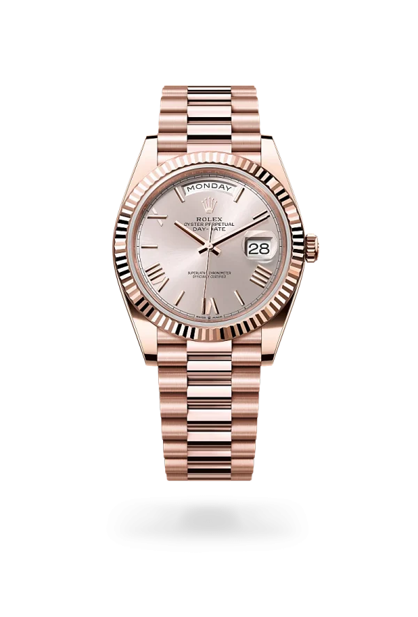 rolex day-date 40 in everose gold, -m228235-0001 Rolex Boutique Design District