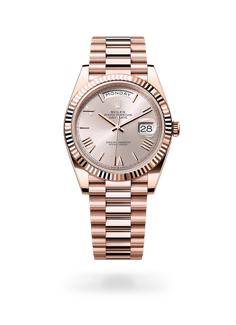 rolex day-date 40 in everose gold, -m228235-0001 Rolex Boutique Design District