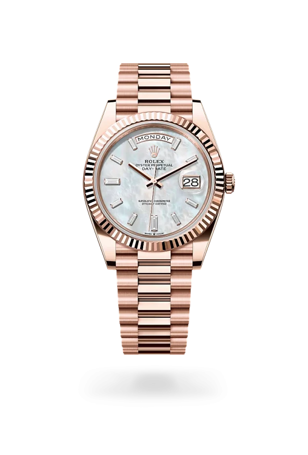 rolex day-date 40 in everose gold, -m228235-0056 - Rolex Boutique Design District