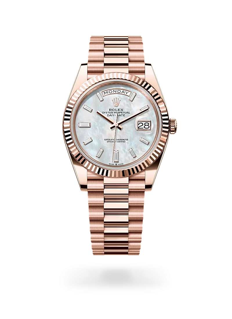 rolex day-date 40 in everose gold, -m228235-0056 - Rolex Boutique Design District