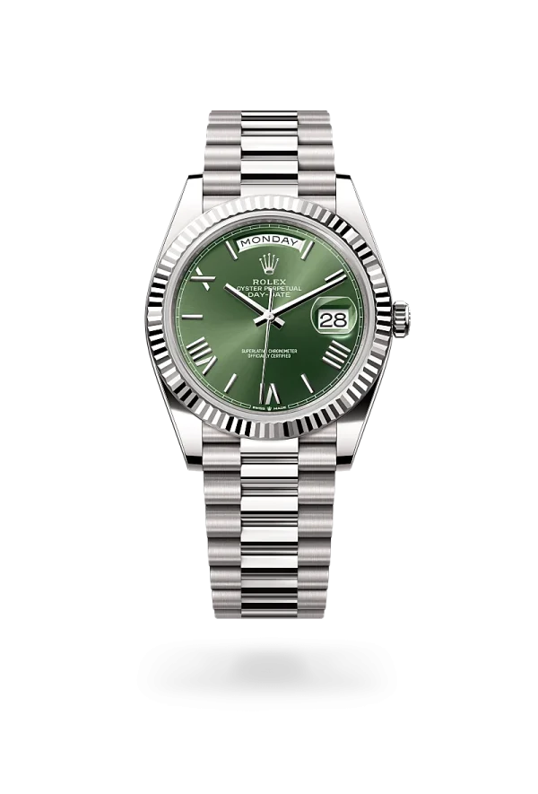 rolex day-date 40 in white gold, -m228239-0033 - Rolex Boutique Design District