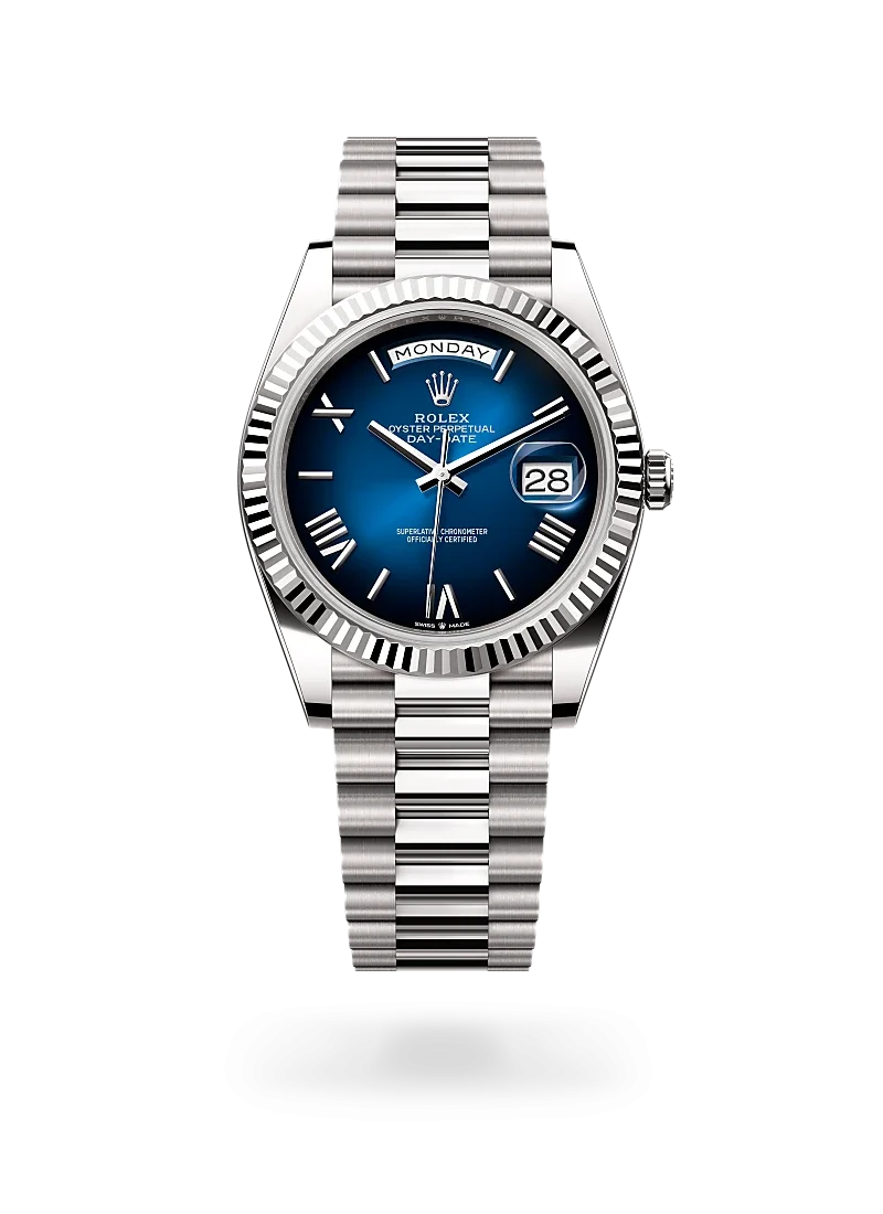 rolex day-date 40 in white gold, -m228239-0076 - Rolex Boutique Design District