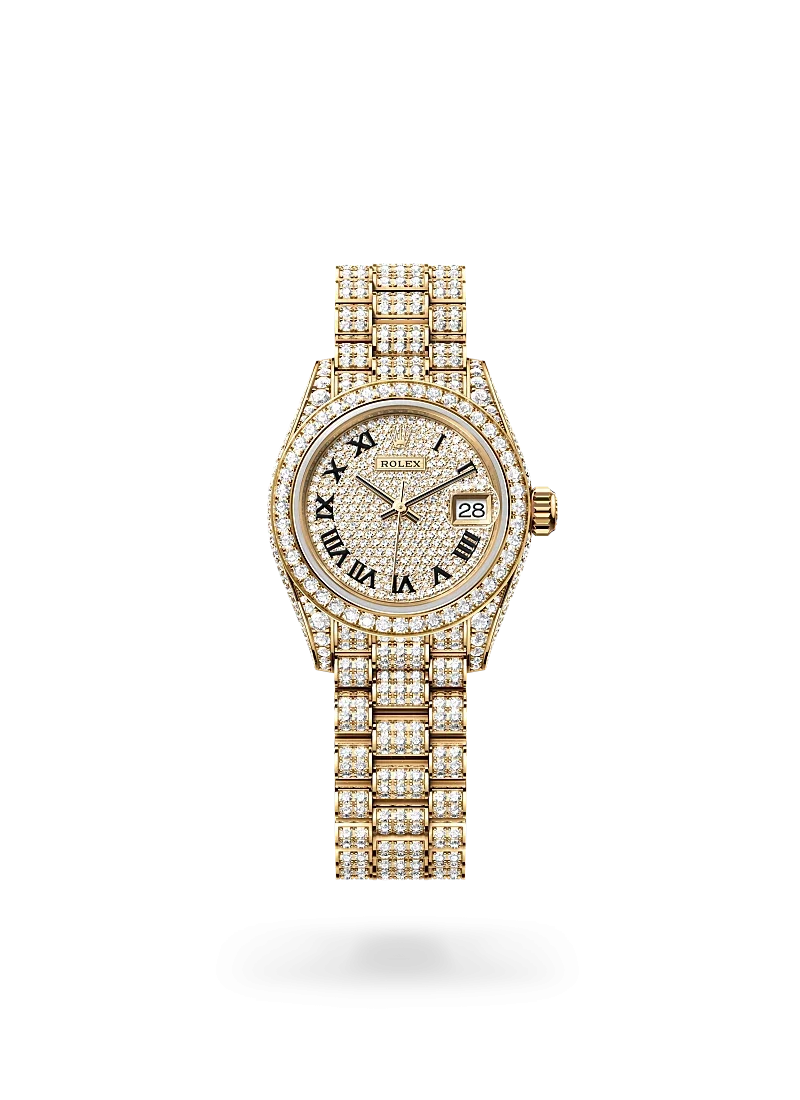 rolex lady-datejust 28 oystersteel white gold and diamonds, -m279458rbr-0001 - Rolex Boutique Design District