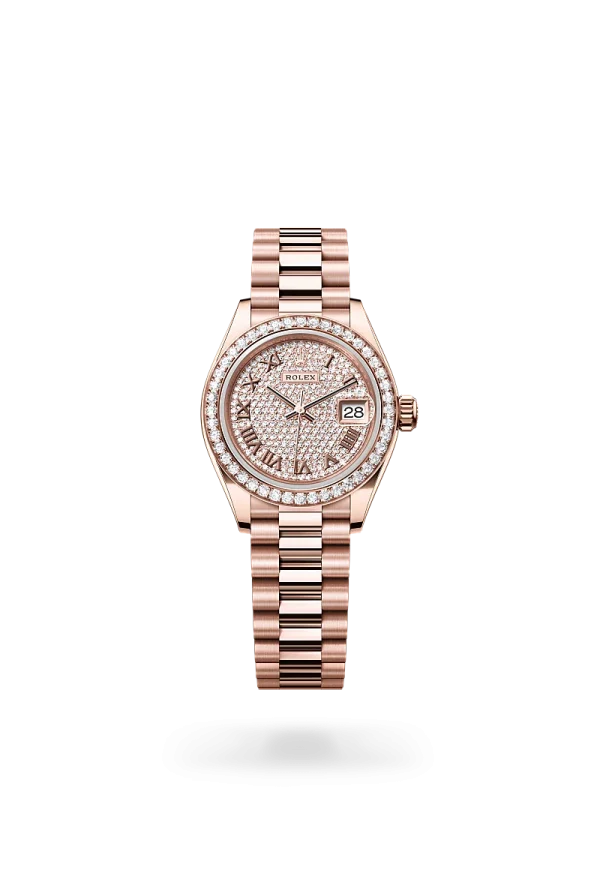 rolex lady-datejust in everose gold and diamonds, -m279135rbr-0021 - Rolex Boutique Design District