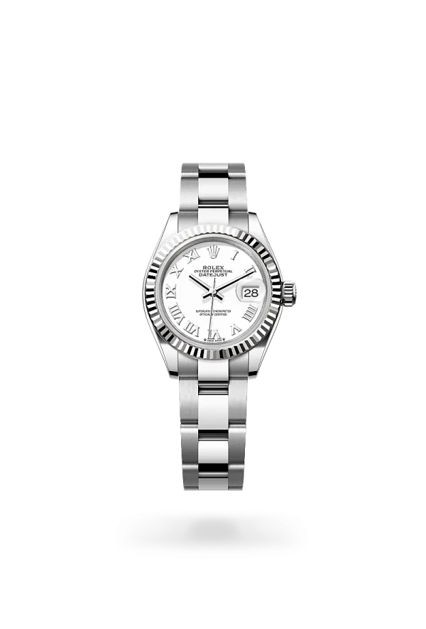 rolex lady-datejust in oystersteel and white gold, m279174-0020 - Rolex Boutique Design District