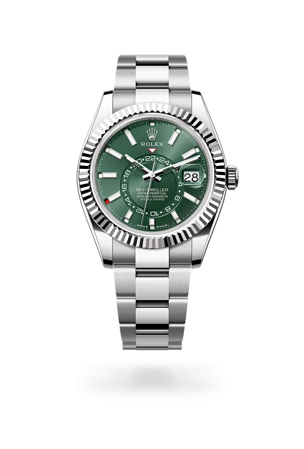 rolex sky-dweller in oystersteel and white gold, m336934-0001, Rolex Boutique Design District