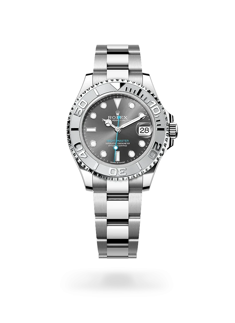 rolex yacht-master 37 in oystersteel and platinum, -m268622-0002 - Rolex Boutique Design District